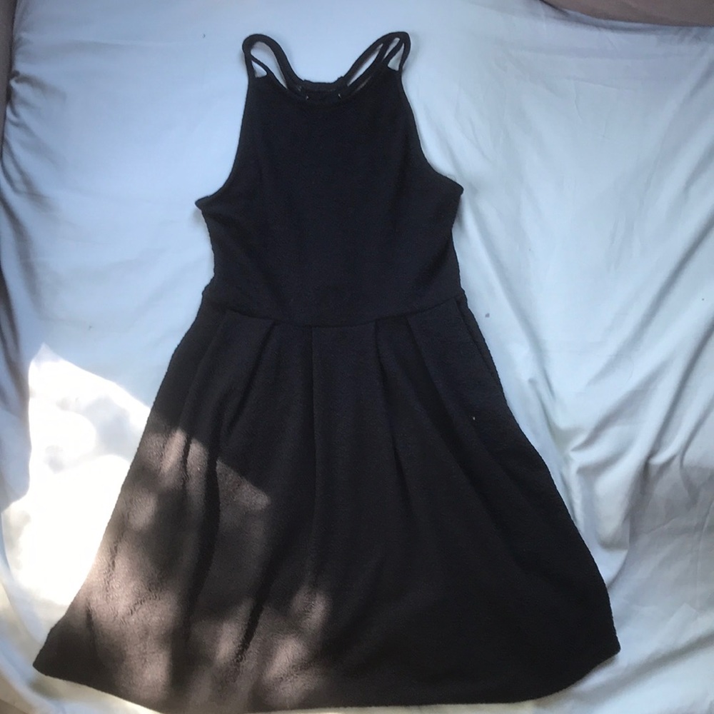 Black textured dress